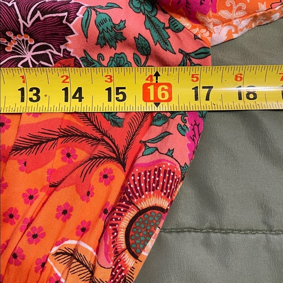 LOFT Patchwork Bloom Smocked Tie Waist Dress - Size S - Picture 15 of 15